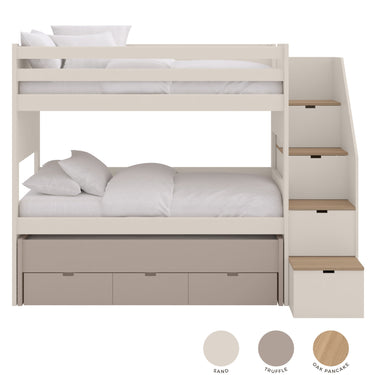Muba XL Bunk Bed with Trundle, Drawers and Storage Steps