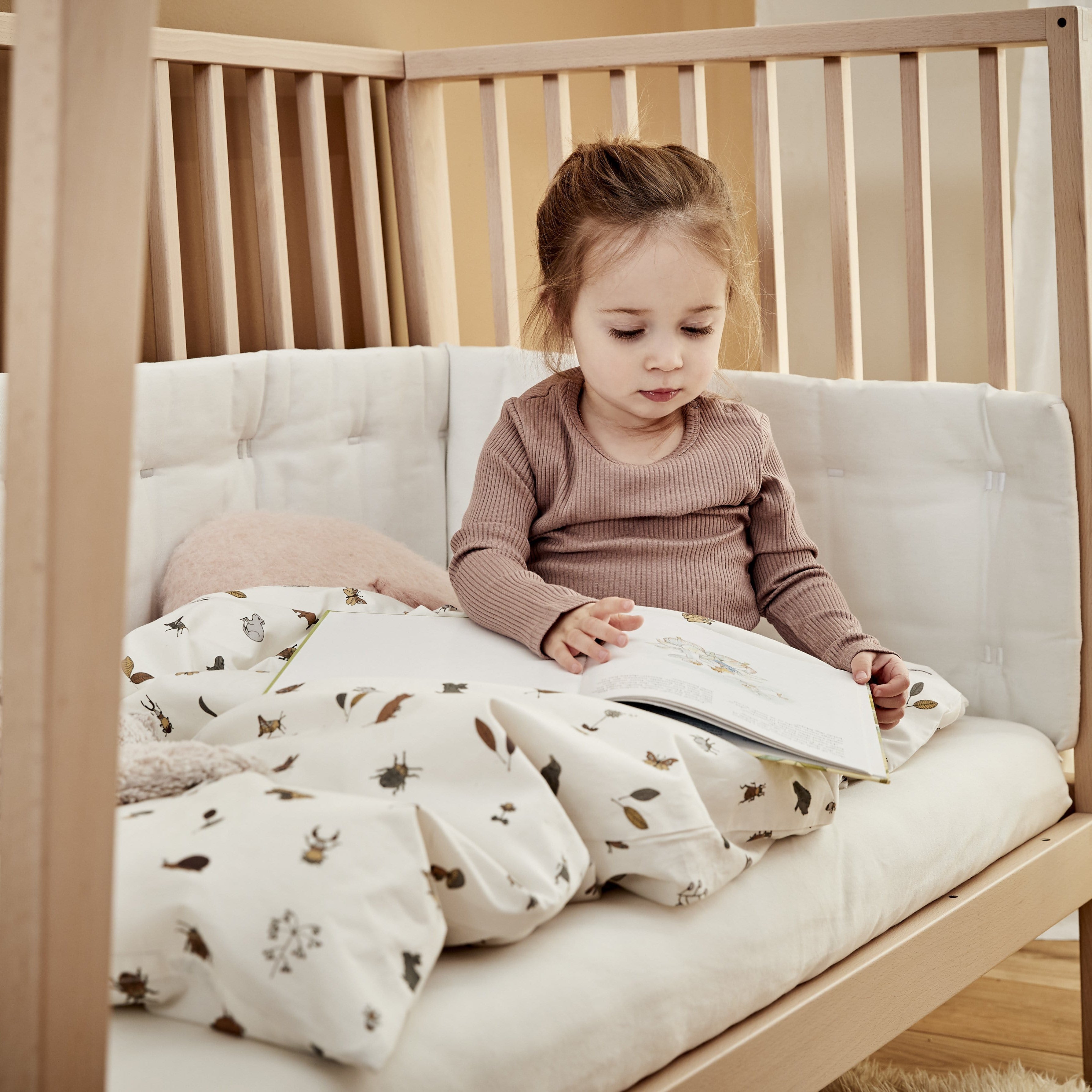 Leander Linea Cot in Beech