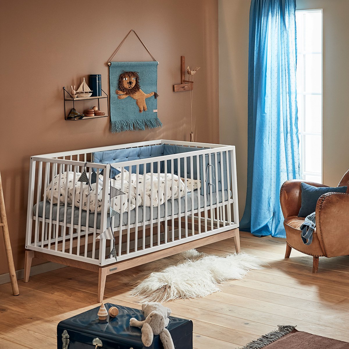 Leander Luna Cot in White 140 x 70 cm