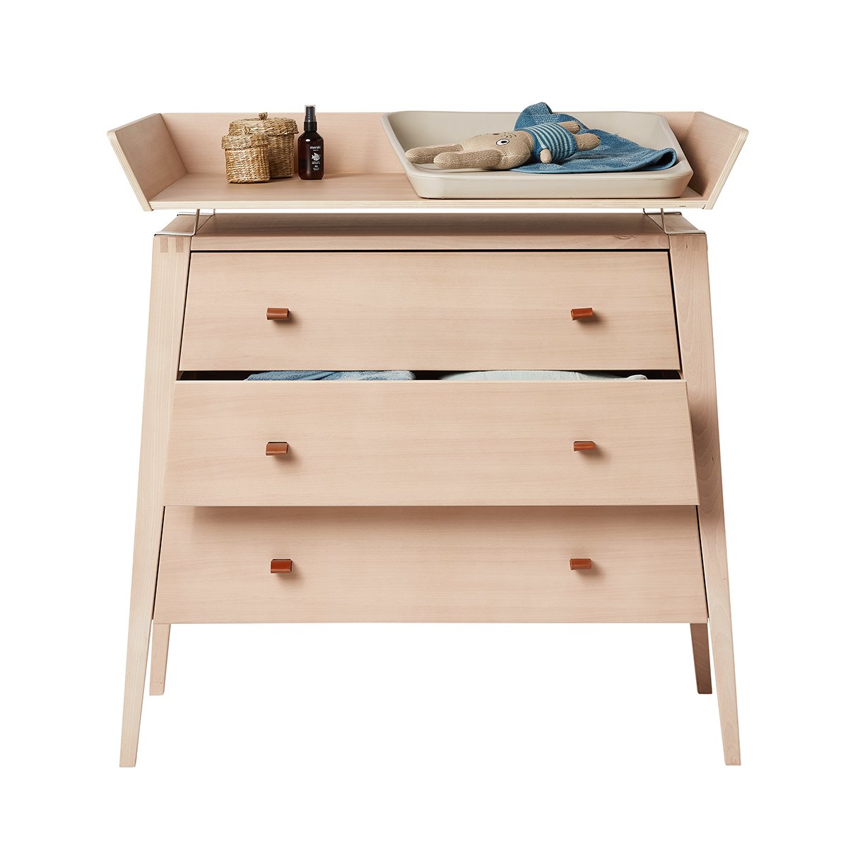 Leander Linea Dresser Changing Table Attachment in Beech