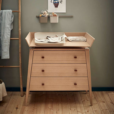 Leander Linea Dresser Changing Table Attachment in Oak