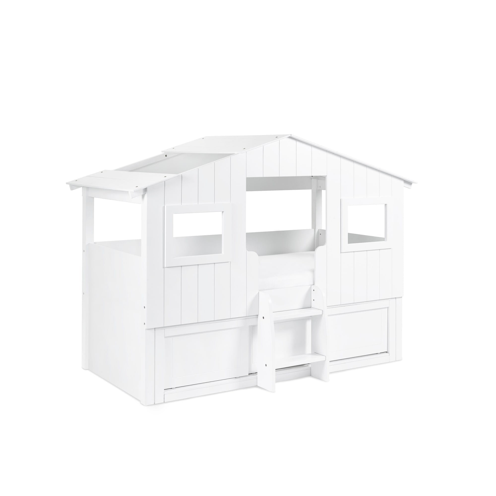 Acorn Treehouse Mid Sleeper Bed in White