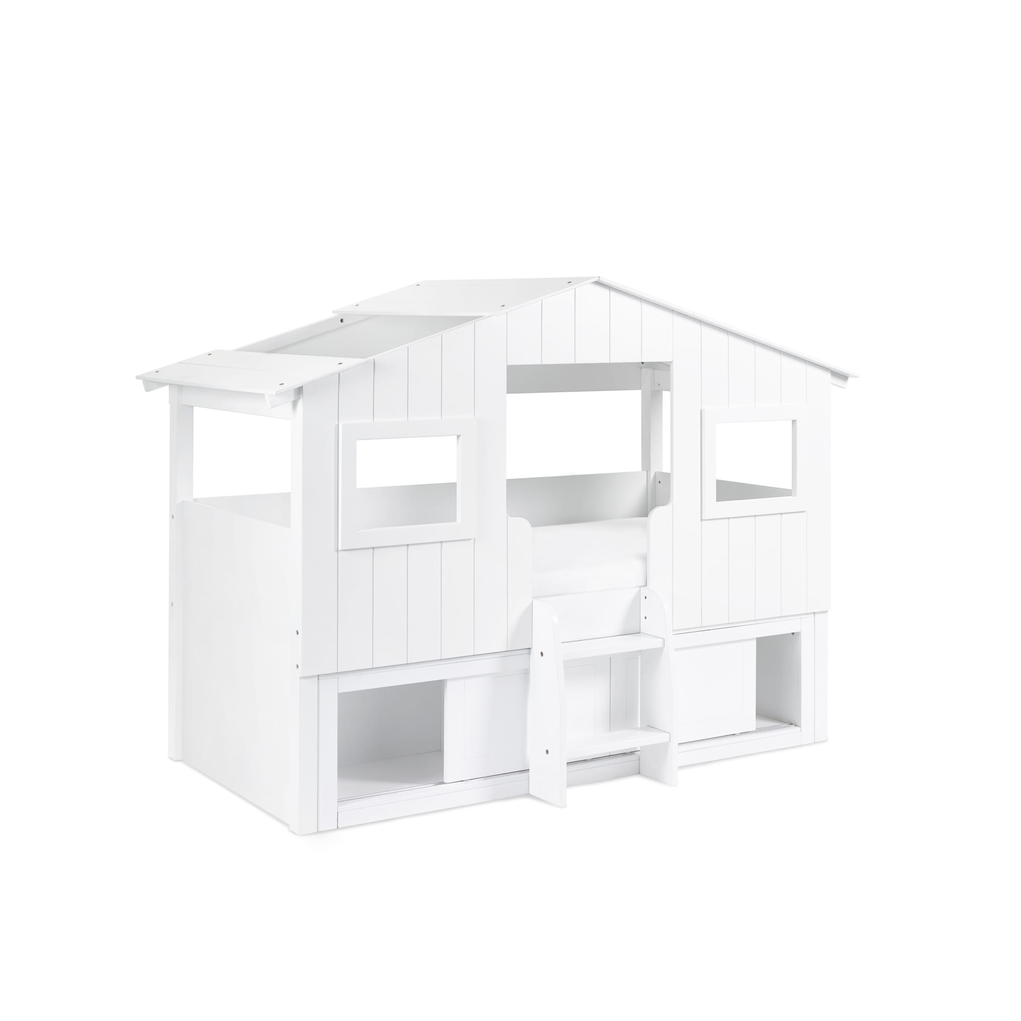 Acorn Treehouse Mid Sleeper Bed in White