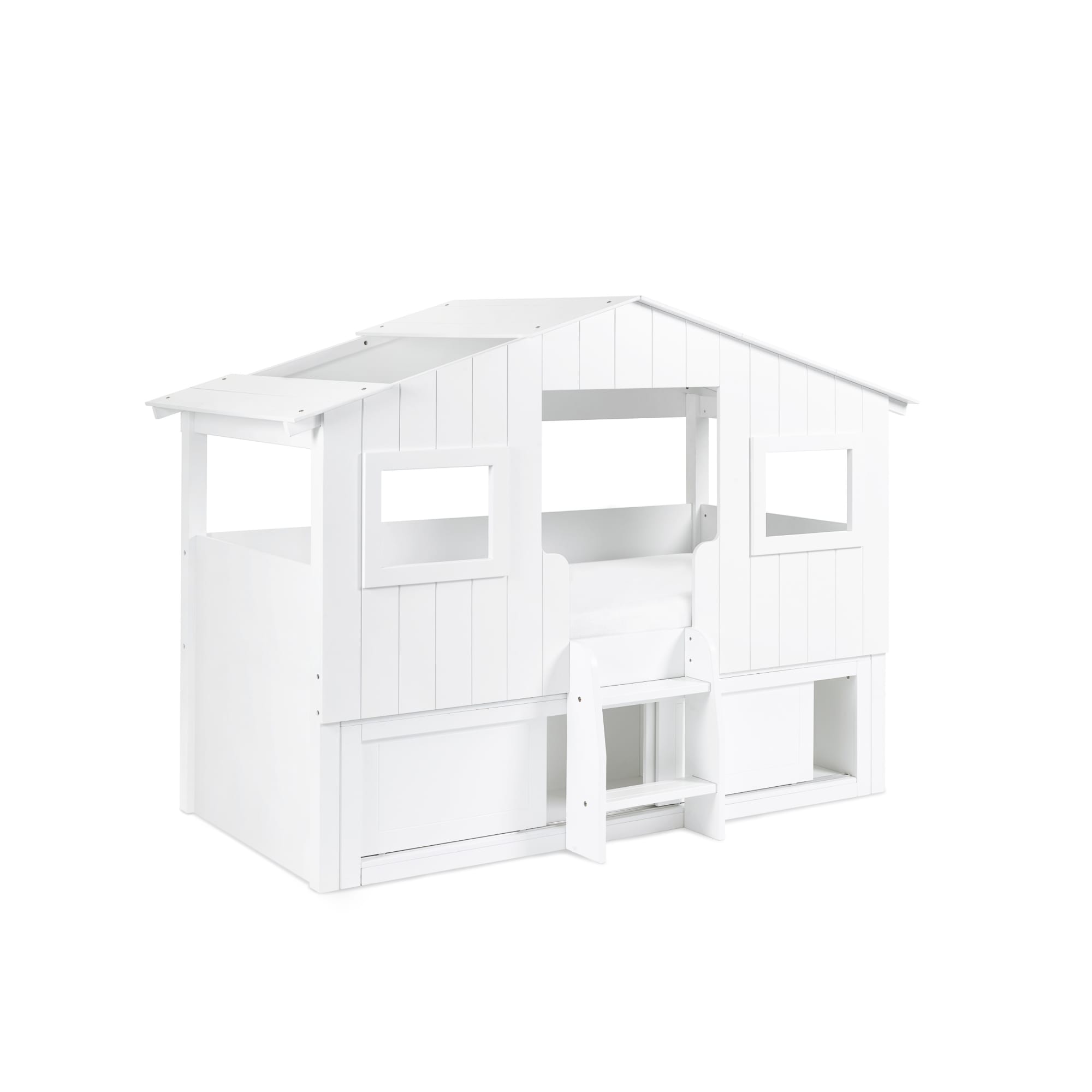 Acorn Treehouse Mid Sleeper Bed in White