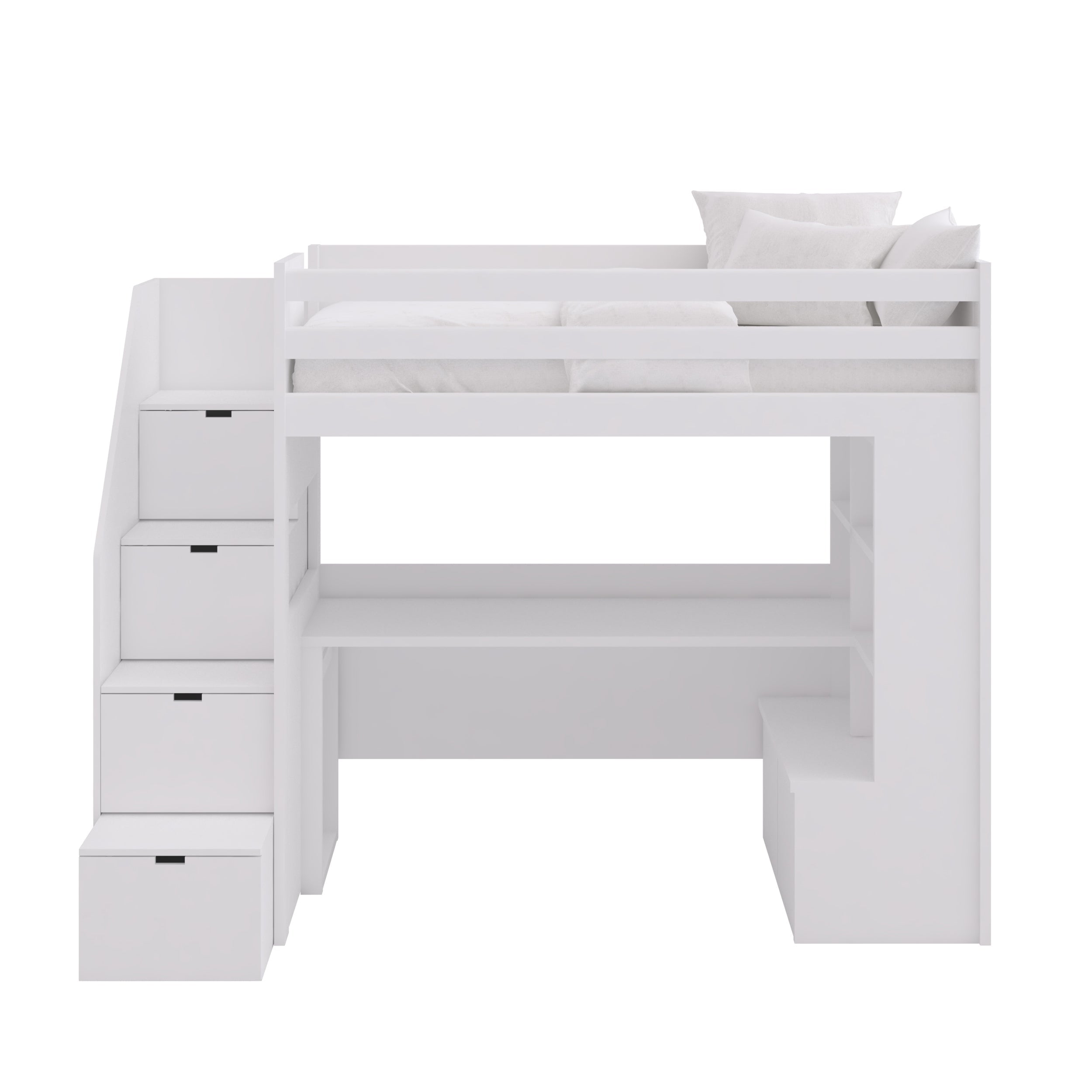 Muba XL Loft Bed with Desk, Bookshelf and Storage Stairs