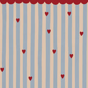 Dekornik French hearts stripes Wallpaper