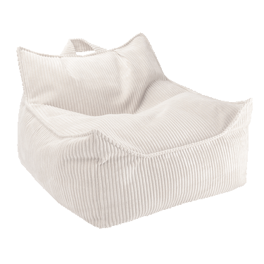 Wigiwama Corduroy Kids Beanbag Chair - Marshmallow