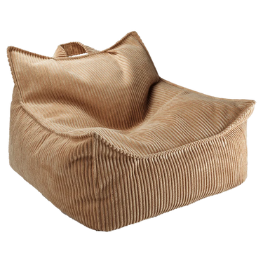 Wigiwama Corduroy Kids Beanbag Chair - Toffee