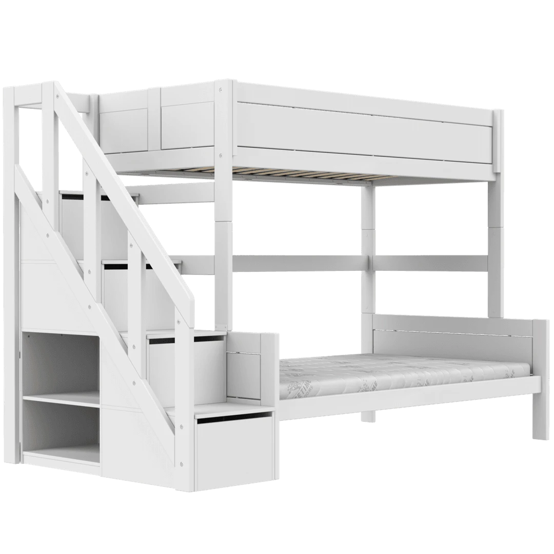 LIFETIME Kidsrooms Family Bunk Bed with Steps (2 Sizes)