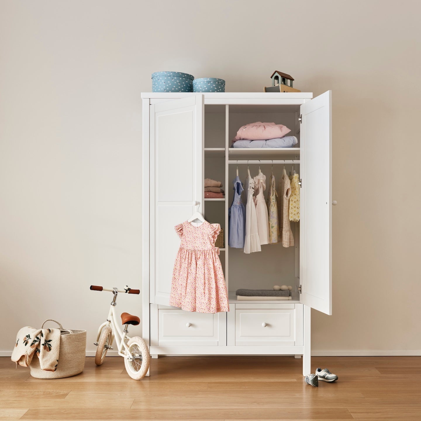 Isle of Dogs Design 2 Door Wardrobe in White