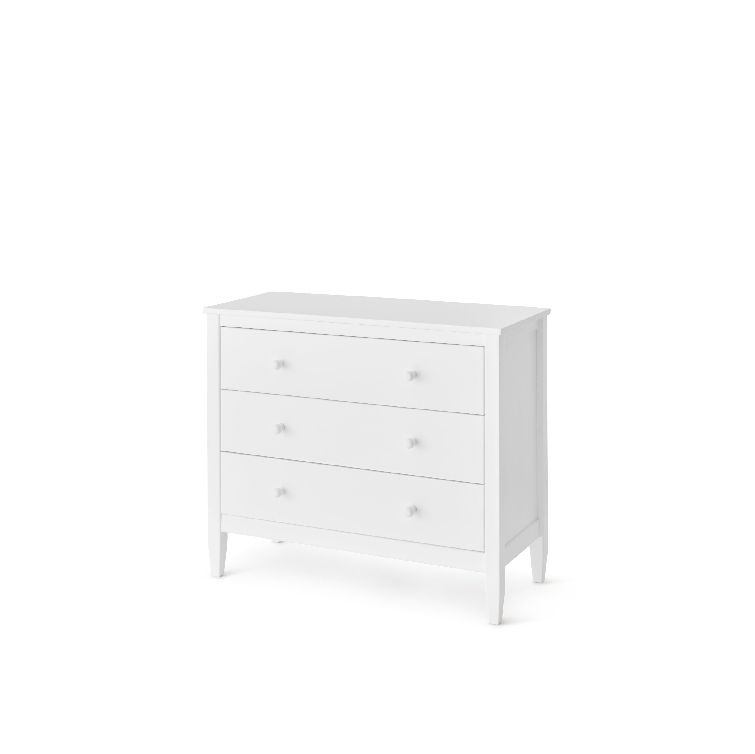 Isle of Dogs Design 3 Drawer Chest of Drawers in White