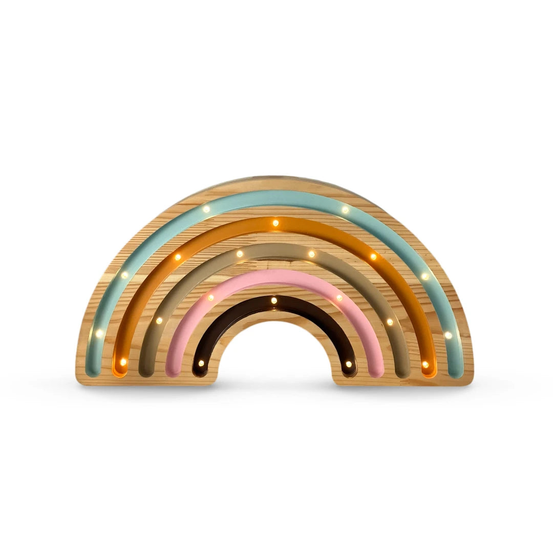 Peekaboo Rainbow Wood Handmade Lamp