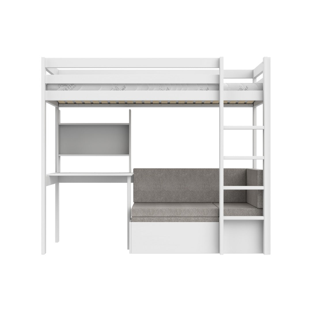LIFETIME Kidsrooms High Sleeper Bed with Study & Seat - Elements