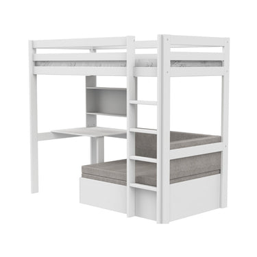 LIFETIME Kidsrooms High Sleeper Bed with Study & Seat - Elements