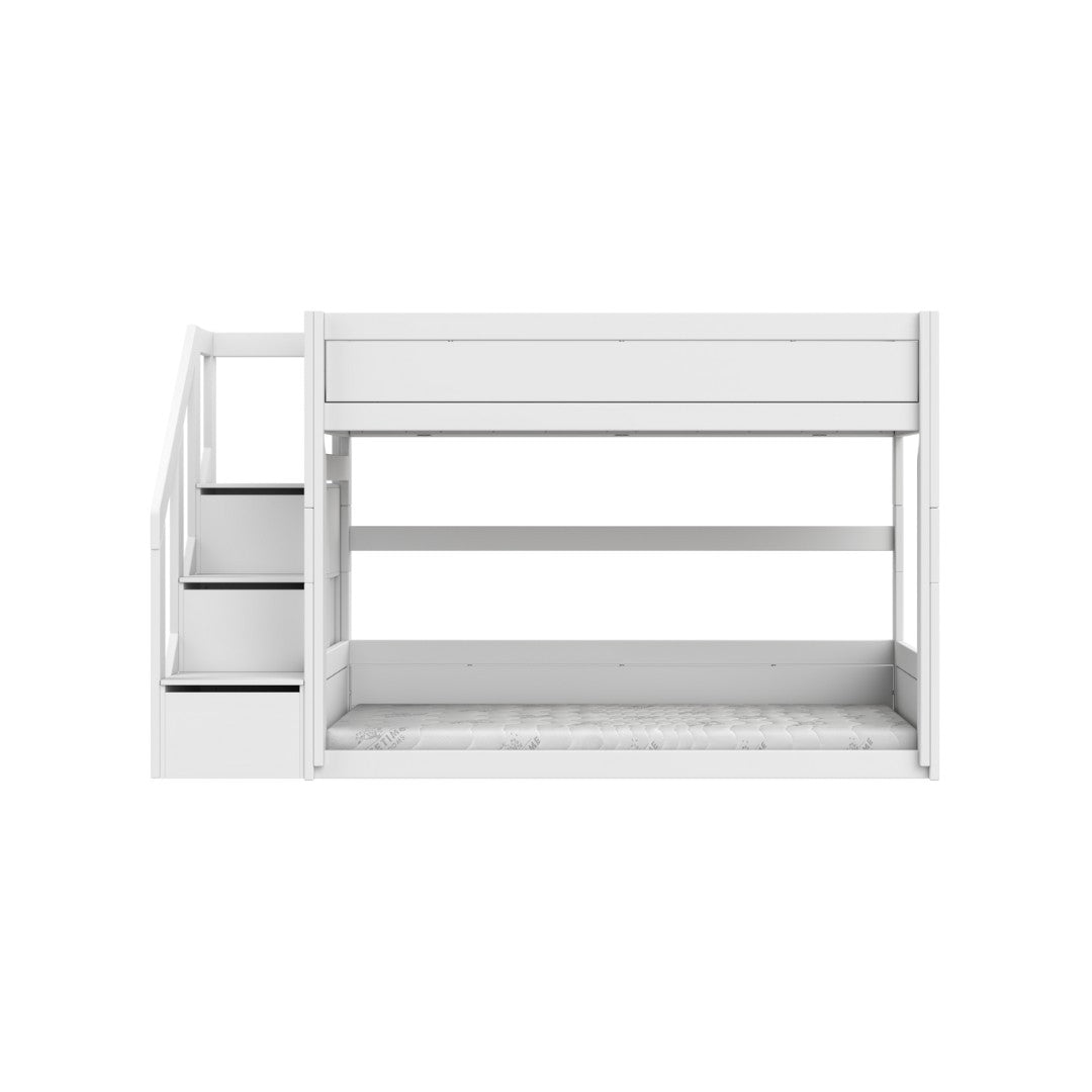LIFETIME Kidsrooms Low Bunk Bed with Storage Steps