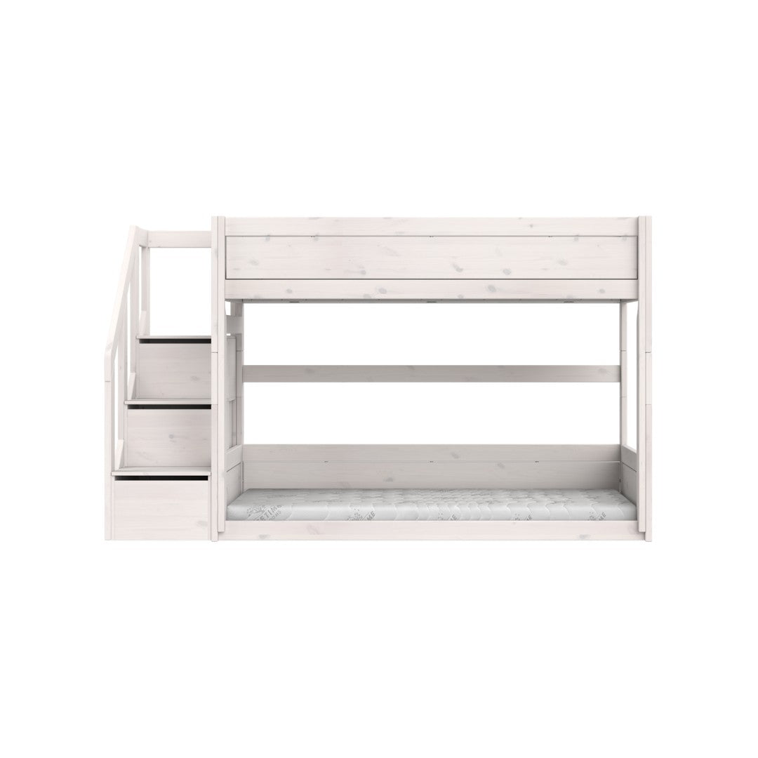 LIFETIME Kidsrooms Low Bunk Bed with Storage Steps