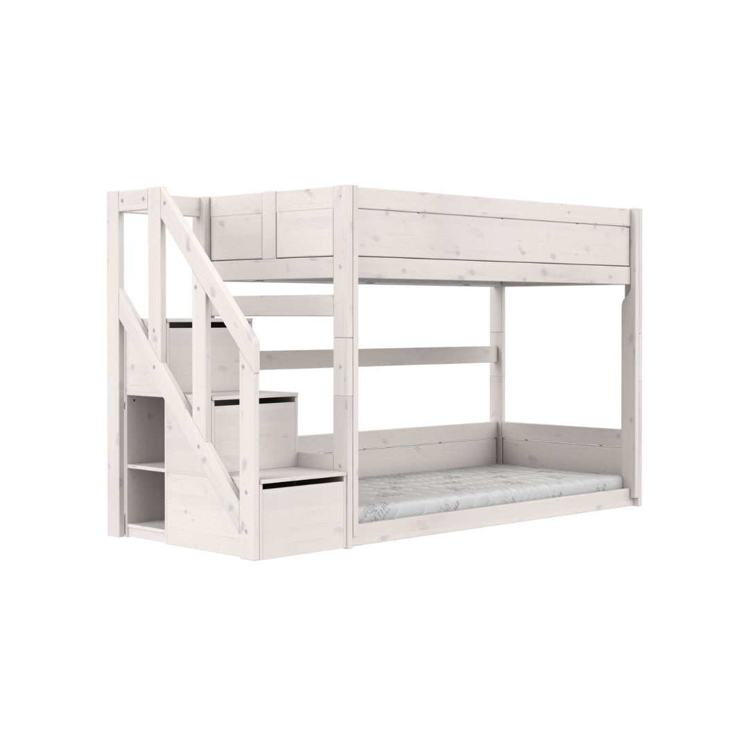 LIFETIME Kidsrooms Low Bunk Bed with Storage Steps