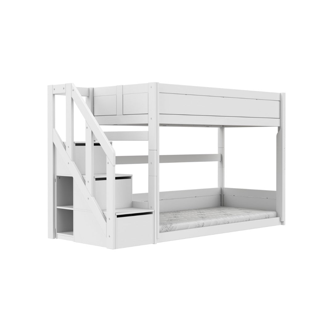 LIFETIME Kidsrooms Low Bunk Bed with Storage Steps