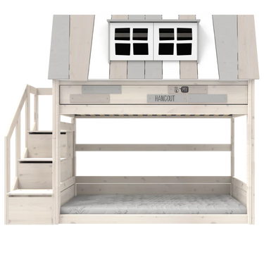 LIFETIME Kidsrooms My hangout Low Bunk Bed with Storage Steps 