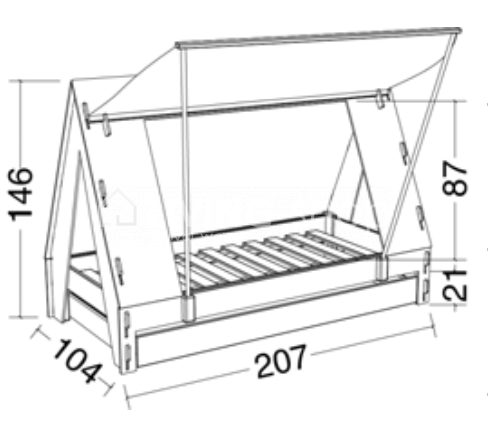 Mathy By Bols Tent Bed with Trundle