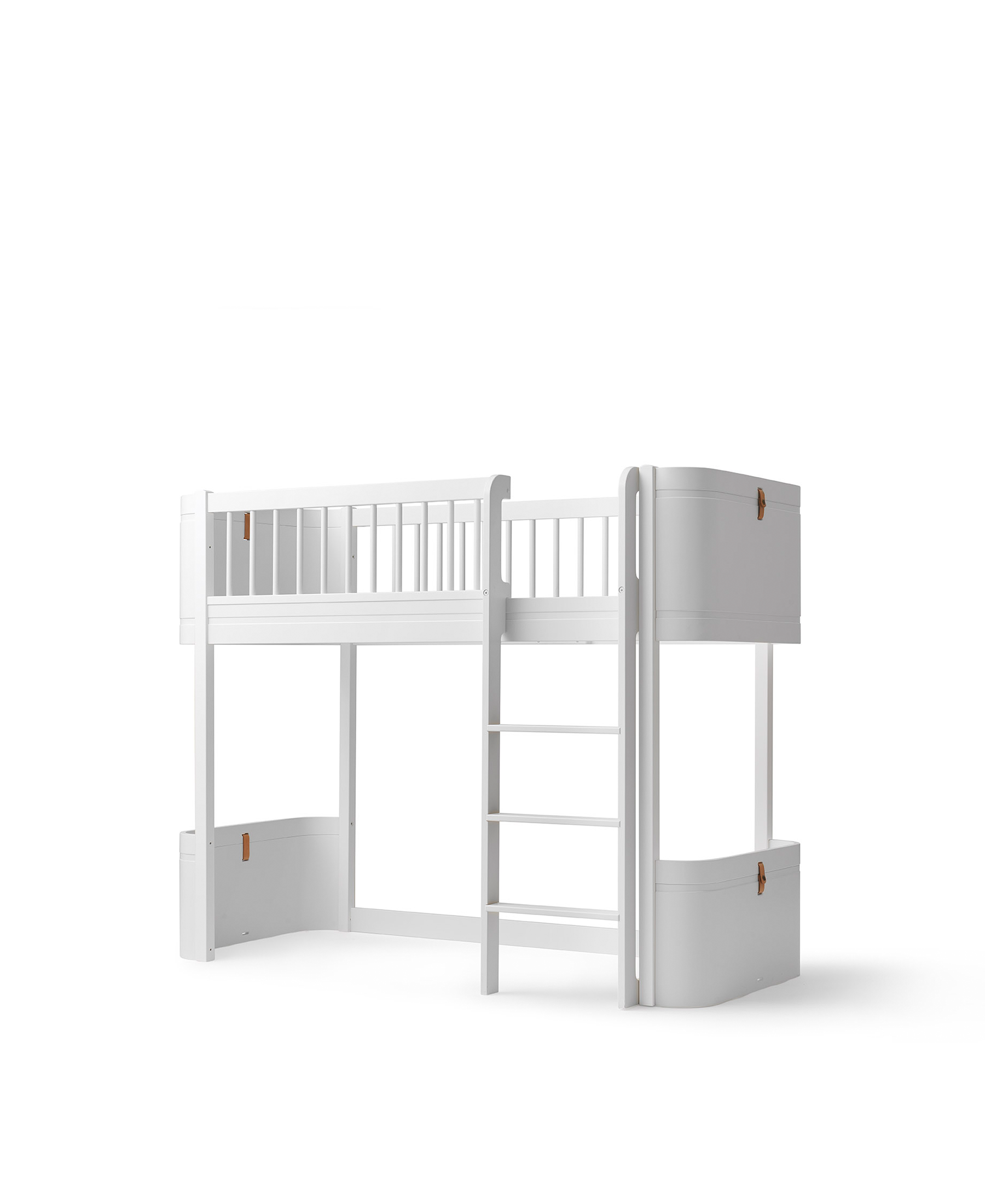 Mini+ Cot Bed incl Junior Kit to Low Loft Bed White