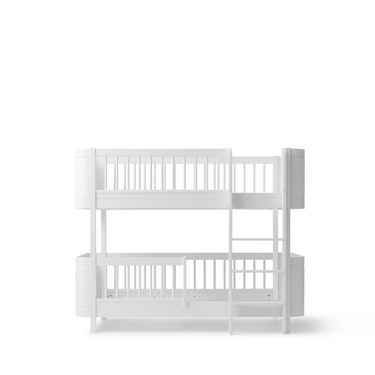 Wood Mini+ low bunk bed, white