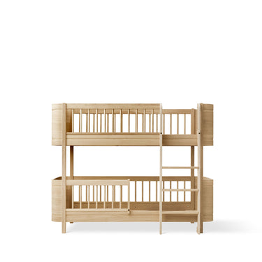 Wood Mini+ low bunk bed, oak