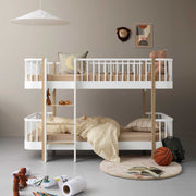 Oliver Furniture Wood Original Low Bunk Bed in White/Oak