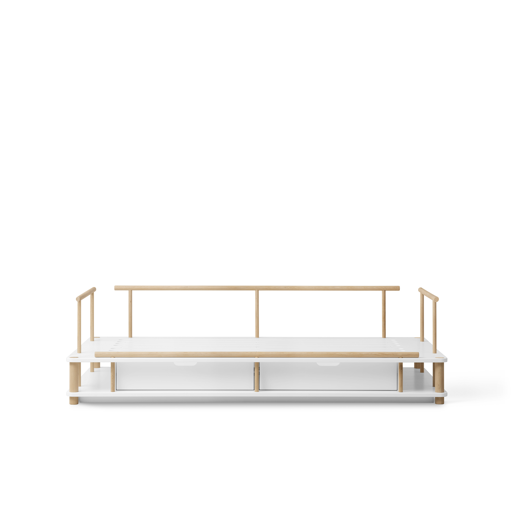Oliver Furniture Camp Day Bed in White/Oak