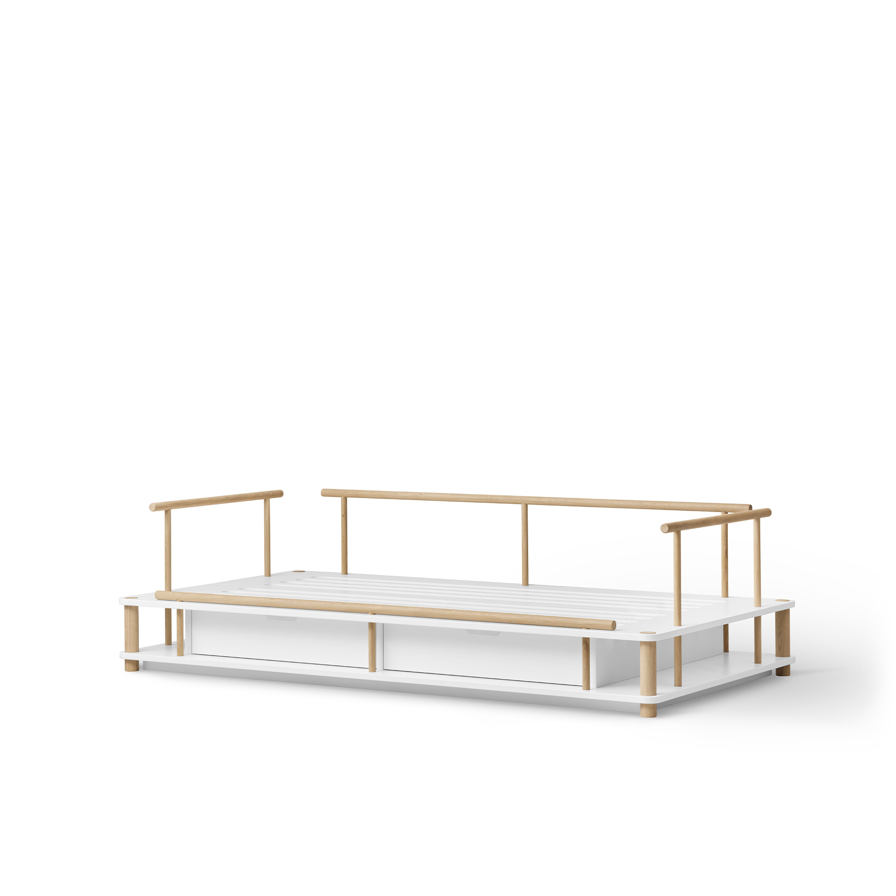 Oliver Furniture Camp Day Bed in White/Oak