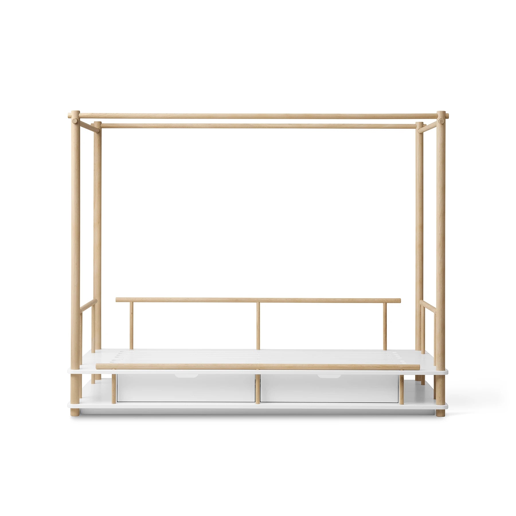 Oliver Furniture Camp Canopy Bed in White/Oak