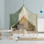 Oliver Furniture Camp Bed Canopy Circus in Green/Undyed