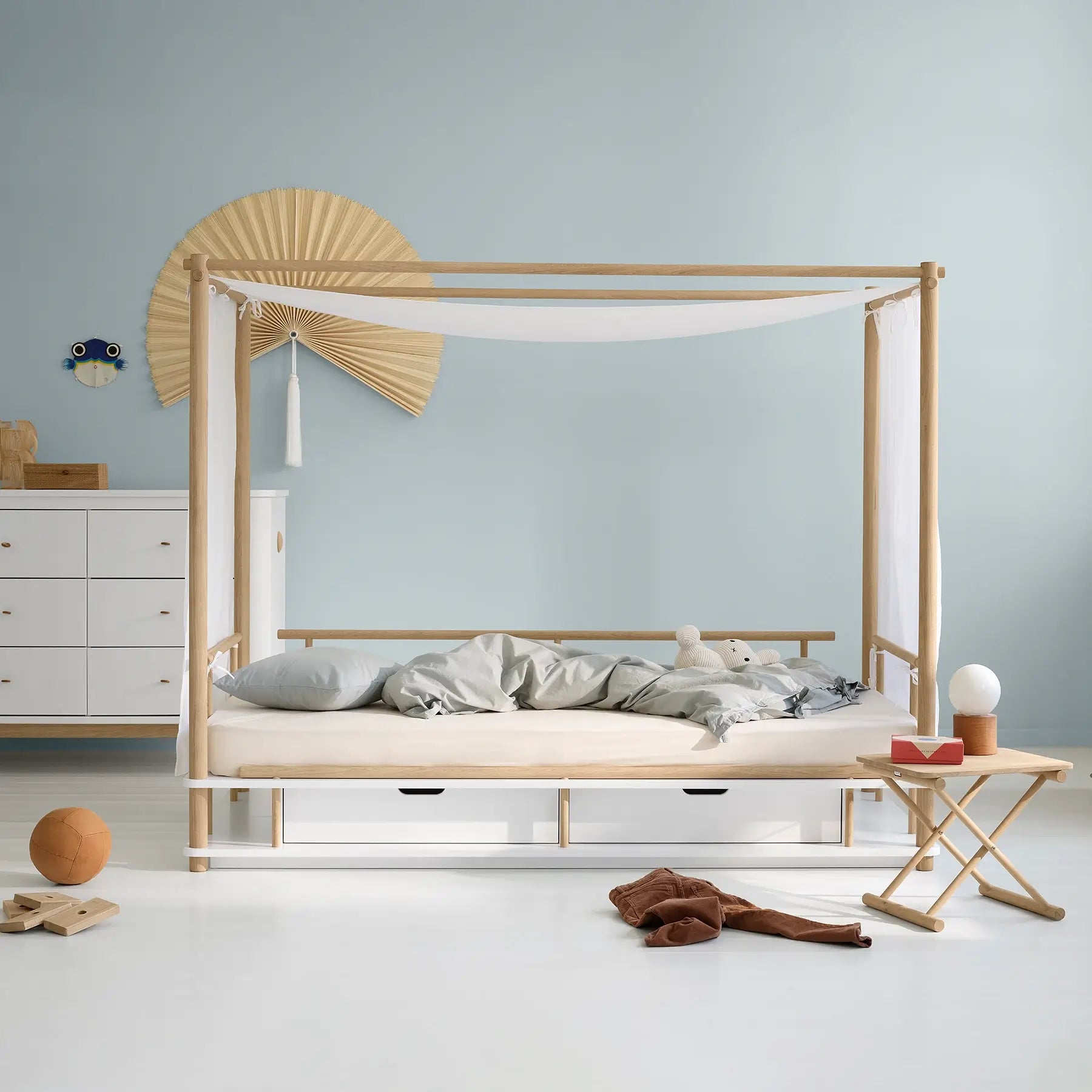 Oliver Furniture Camp Bed Canopy Kyoto in White
