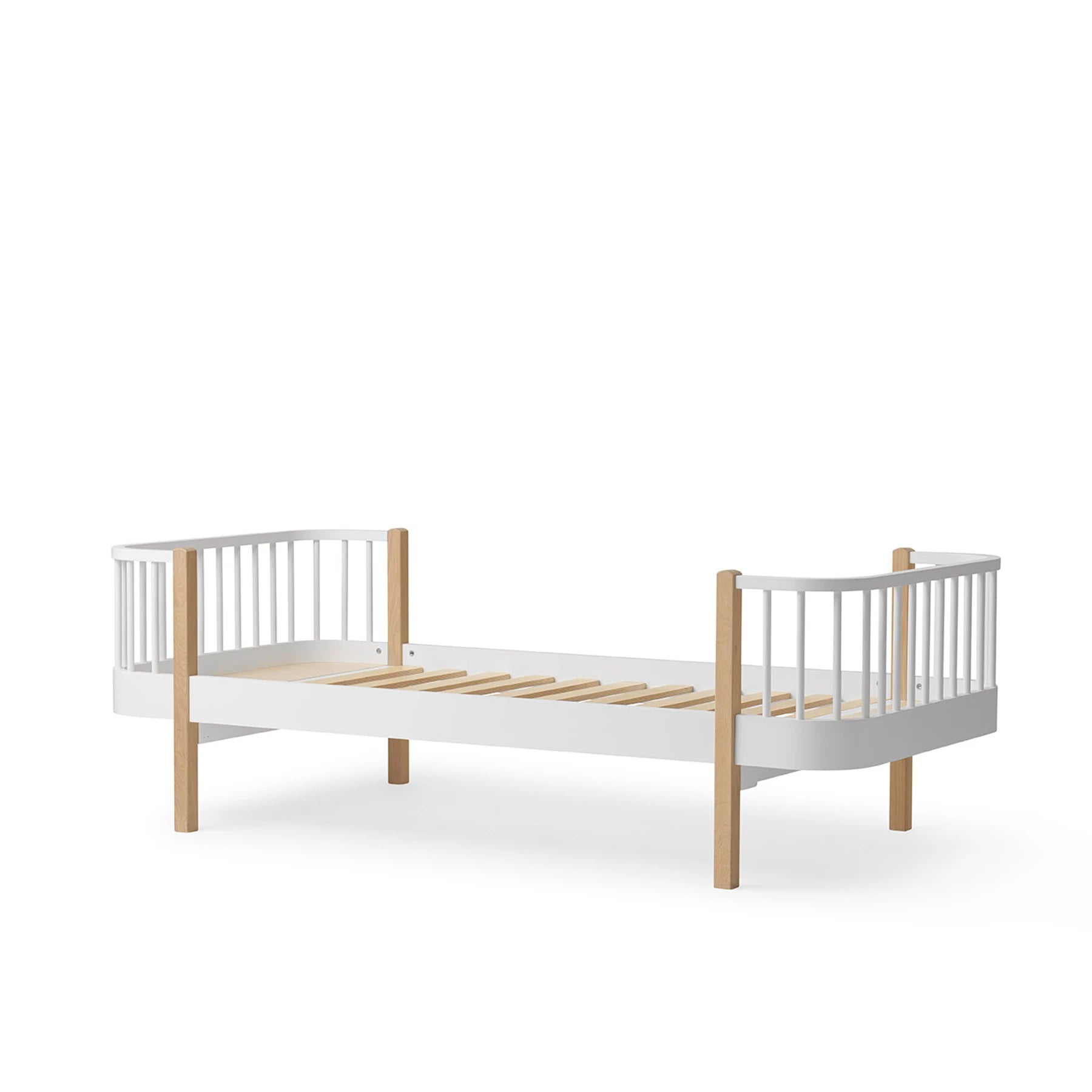 Oliver Furniture Wood Original Bed in White/Oak