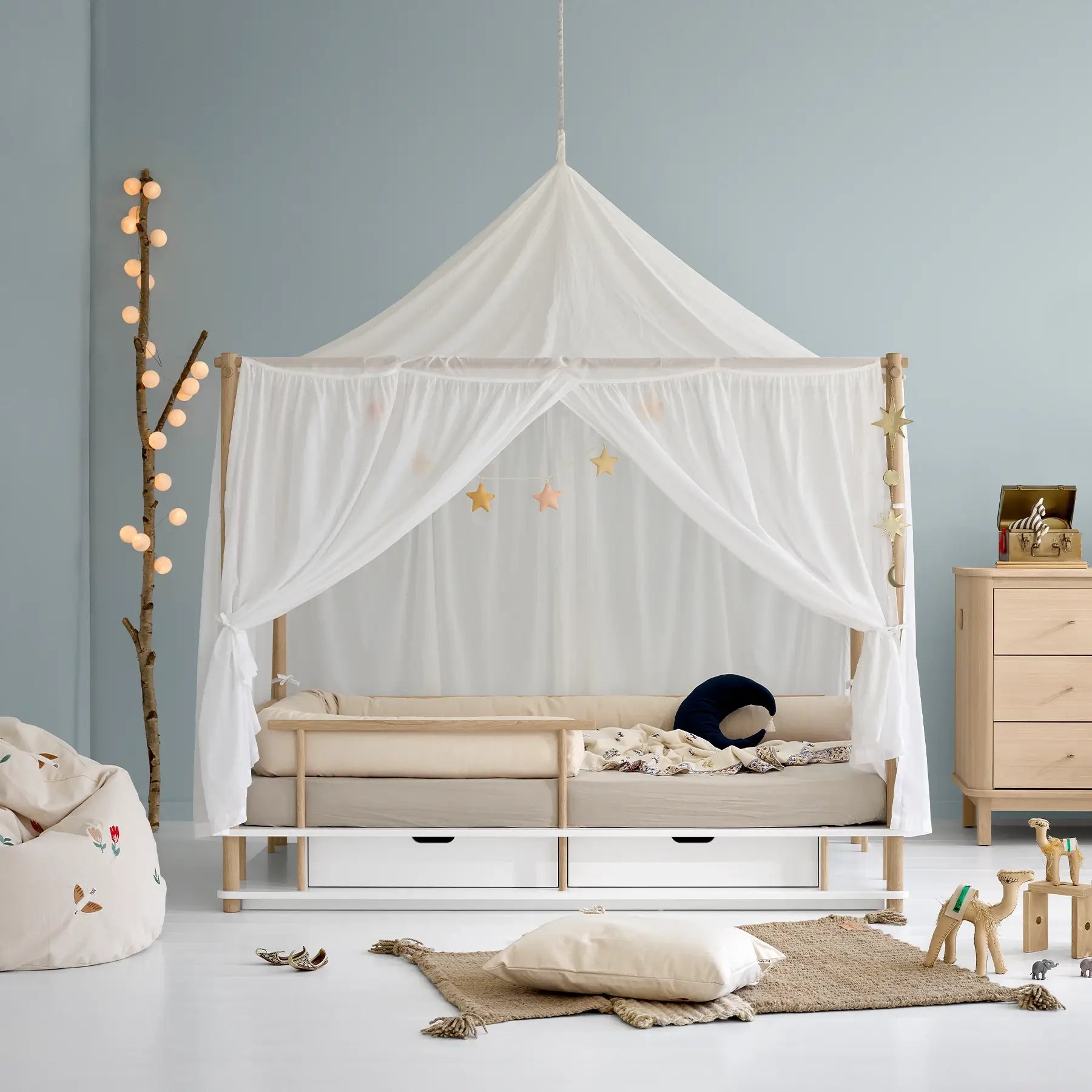 Oliver Furniture Camp Bed Canopy Sahara White
