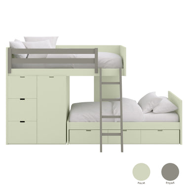 Muba Train Bunk Bed with Storage and Wardrobe