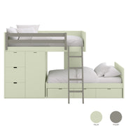 Muba Train Bunk Bed with Storage and Wardrobe