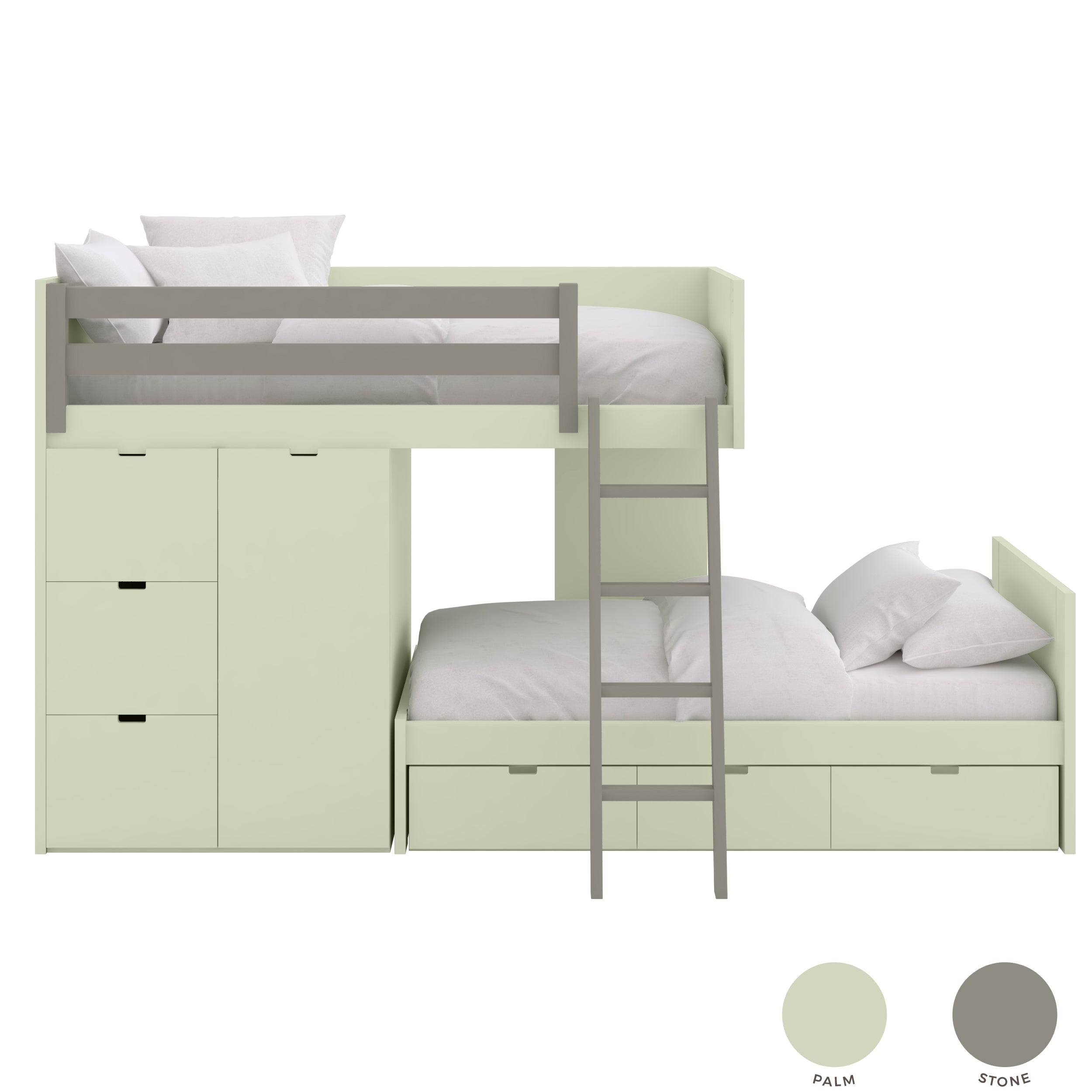 Muba Train Bunk Bed with Storage and Wardrobe