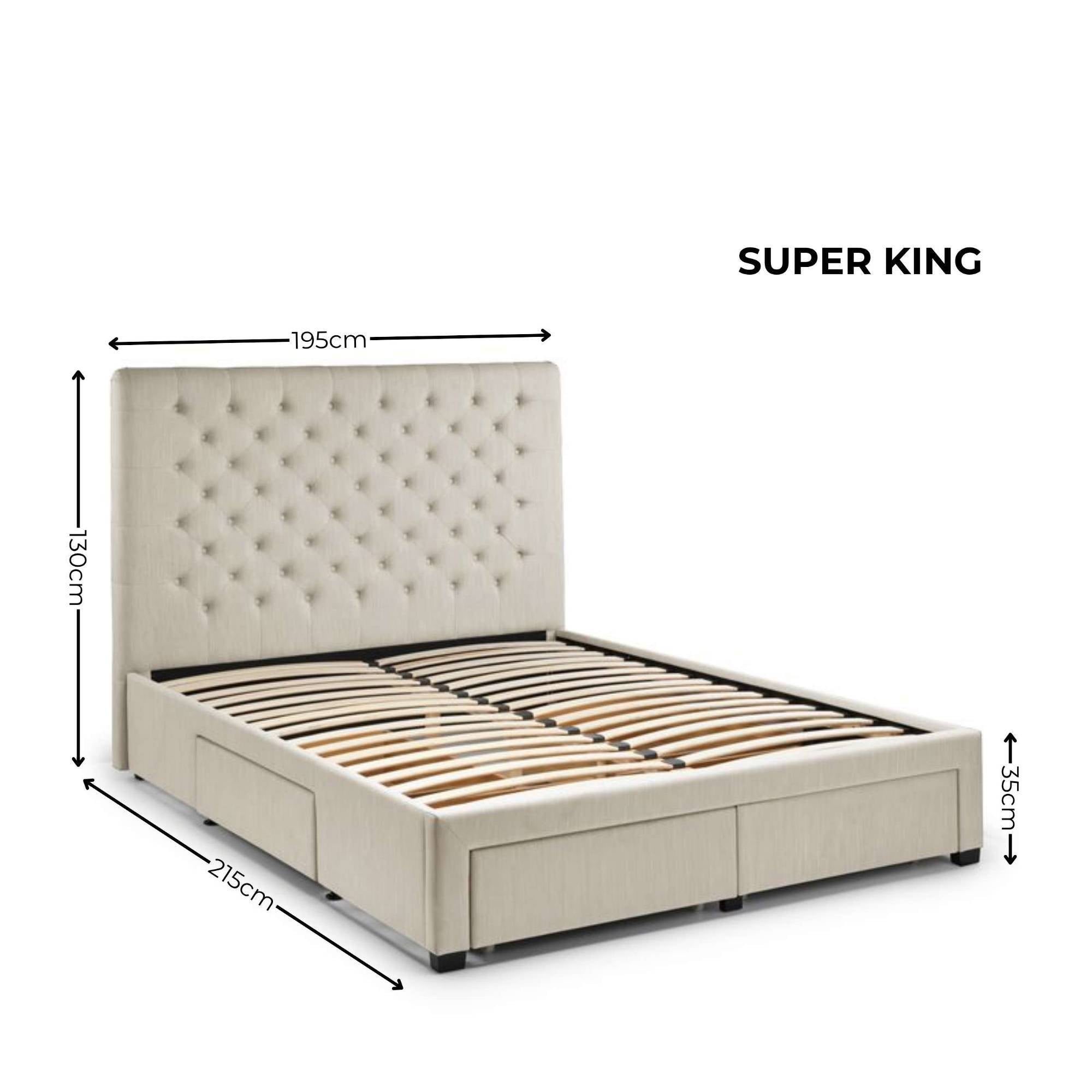 Wilton Upholstered 4 Drawer Storage Bed Frame