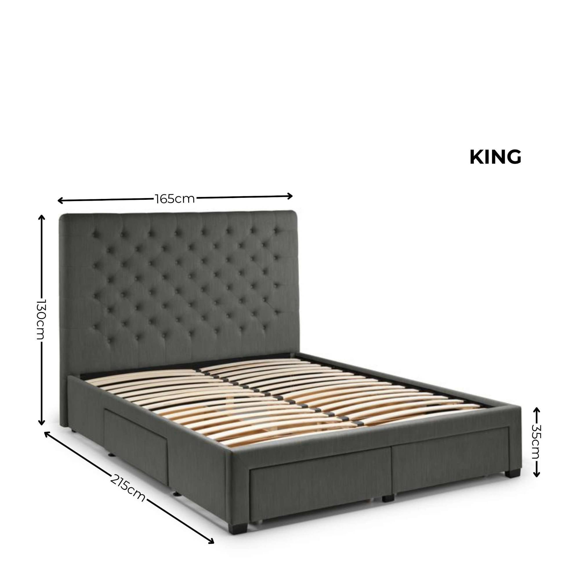 Wilton Upholstered 4 Drawer Storage Bed Frame