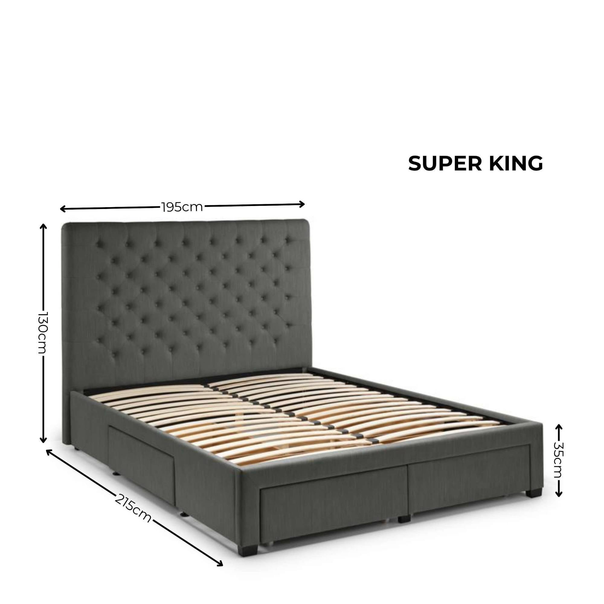 Wilton Upholstered 4 Drawer Storage Bed Frame