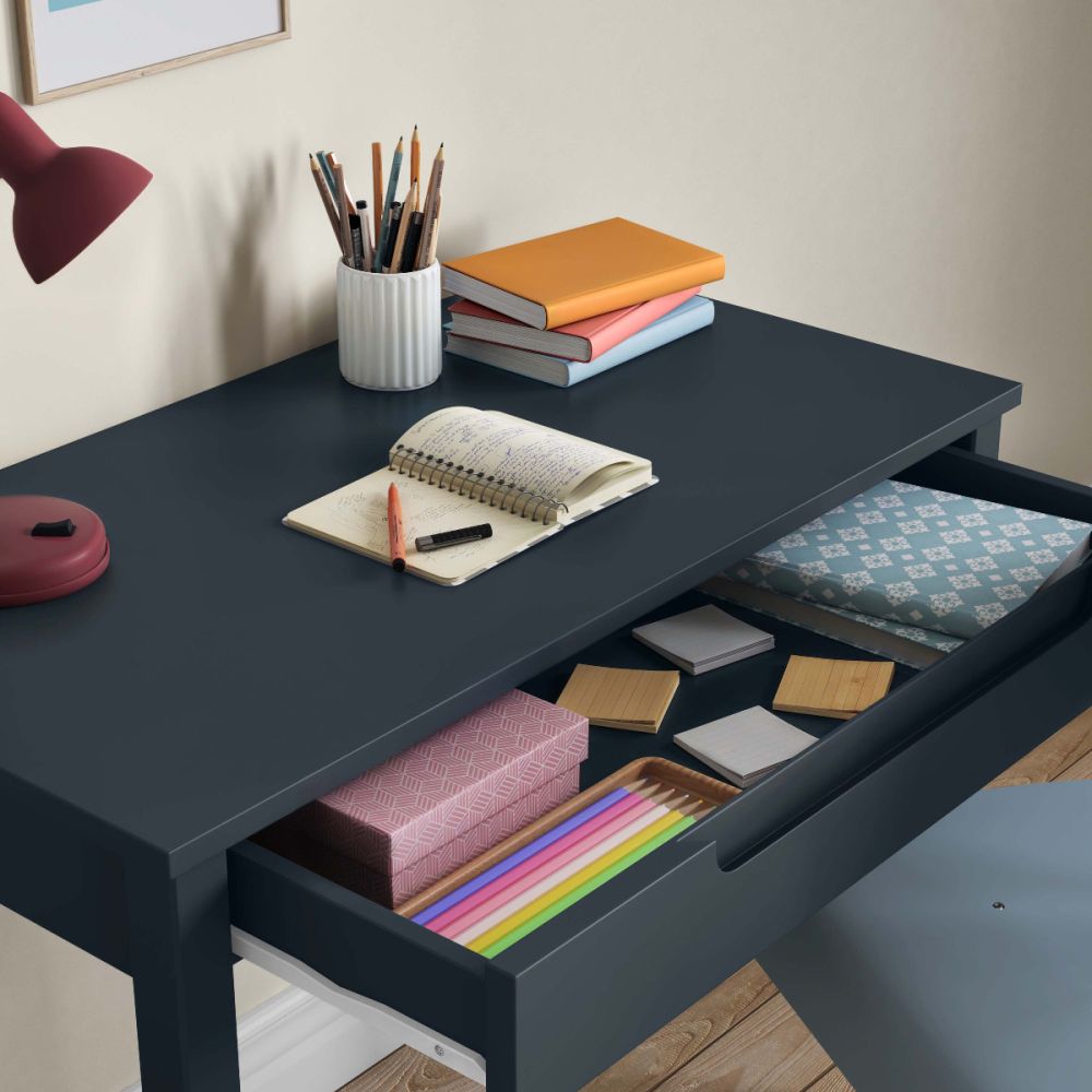 Children's Study Desk with Storage In Blue