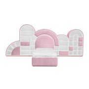 Circu Bubble Gum Bed with Gold Leaf - Large