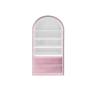 Circu Gold Leaf Bubble Gum Bookcase with 2 Drawers