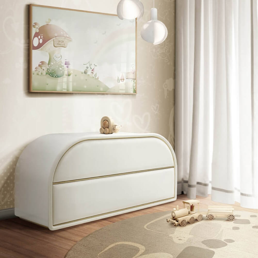 Circu Gold Leaf Bubble Gum 2 Drawers Chest