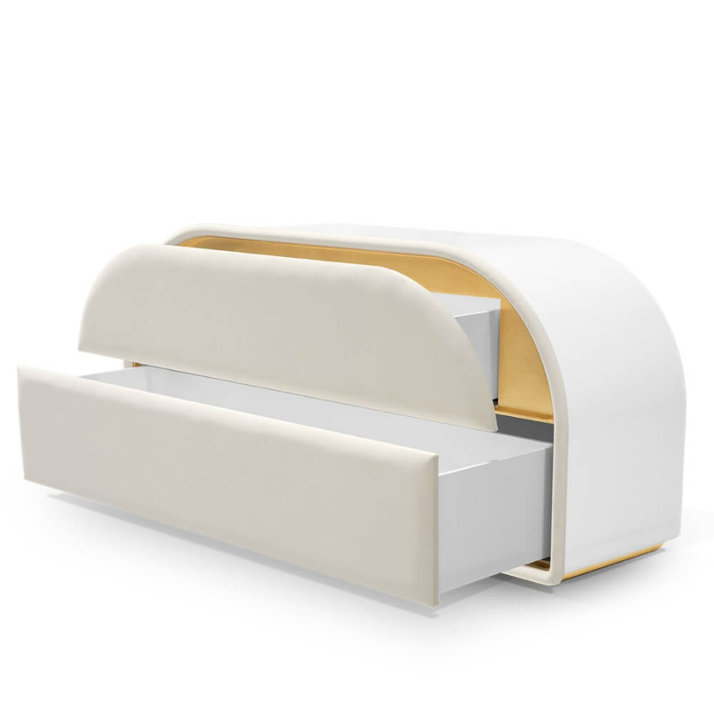 Circu Gold Leaf Bubble Gum 2 Drawers Chest