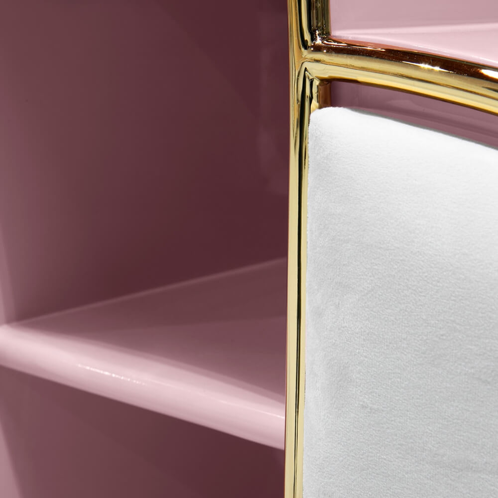 Circu Gold Plated Bubble Gum 3 Drawers Chest