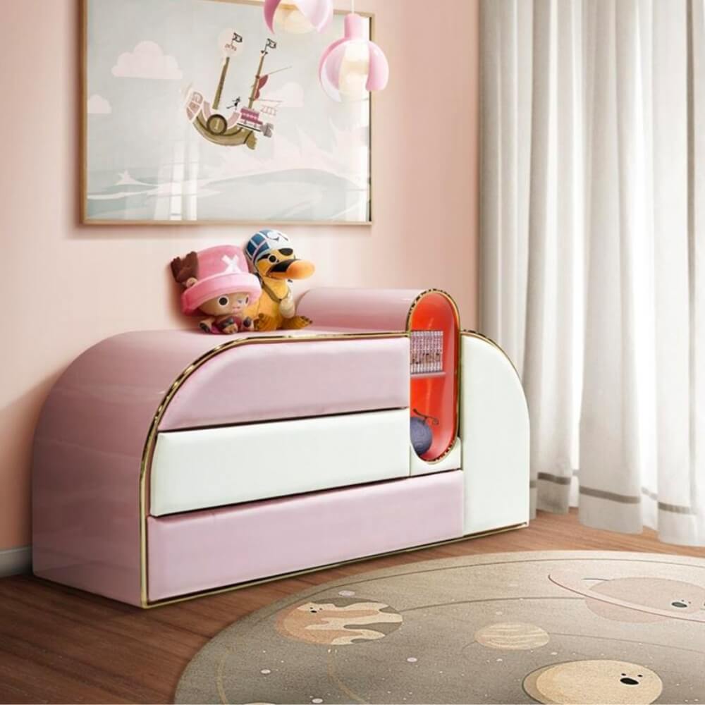 Circu Gold Plated Bubble Gum 3 Drawers Chest