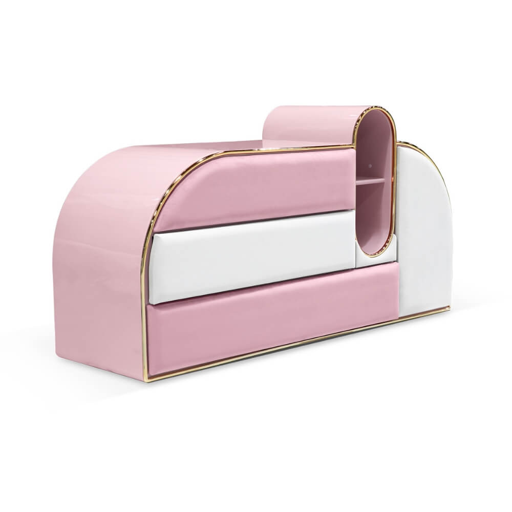 Circu Gold Plated Bubble Gum 3 Drawers Chest