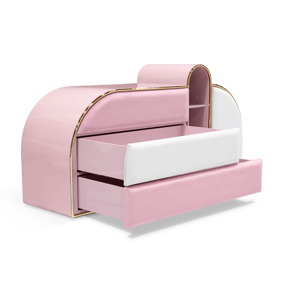 Circu Gold Plated Bubble Gum 3 Drawers Chest
